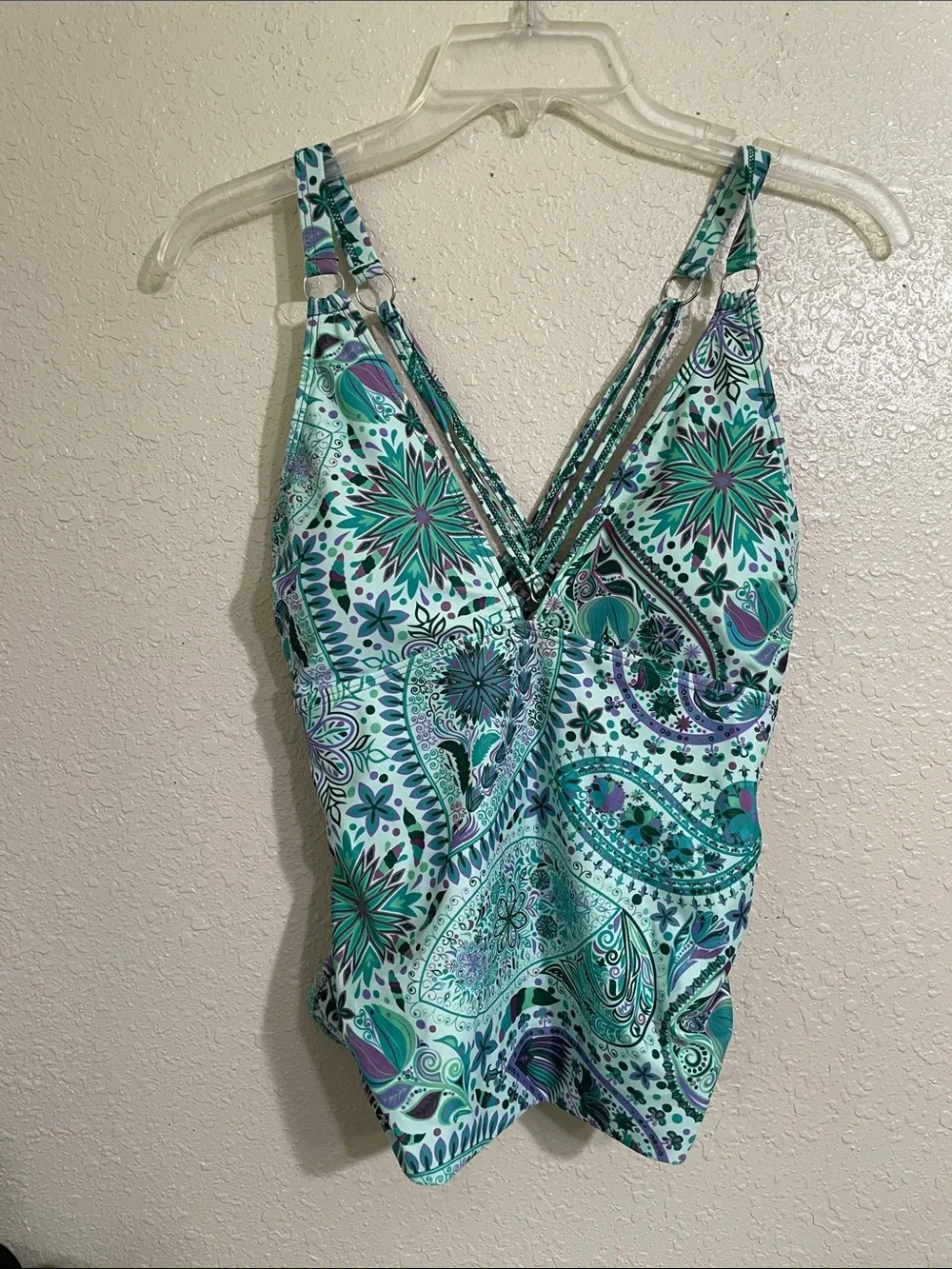 Cupshe green print tankini
